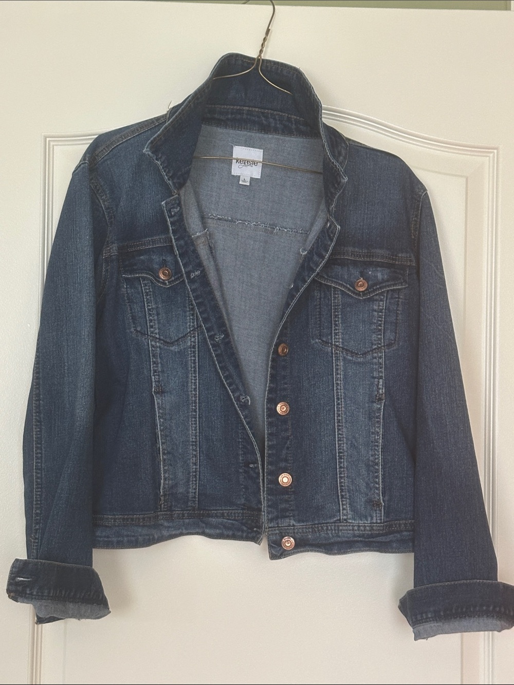 Kensie Dark Blue Denim Jean Jacket